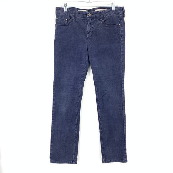 Anthropologie Pilcro Parallel Pants Womens Size 29 Straight Leg Corduroy Blue - Picture 1 of 8